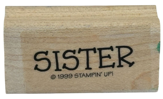 Stampin Up Rubber Stamp Sister Family Relationship Cardmaking