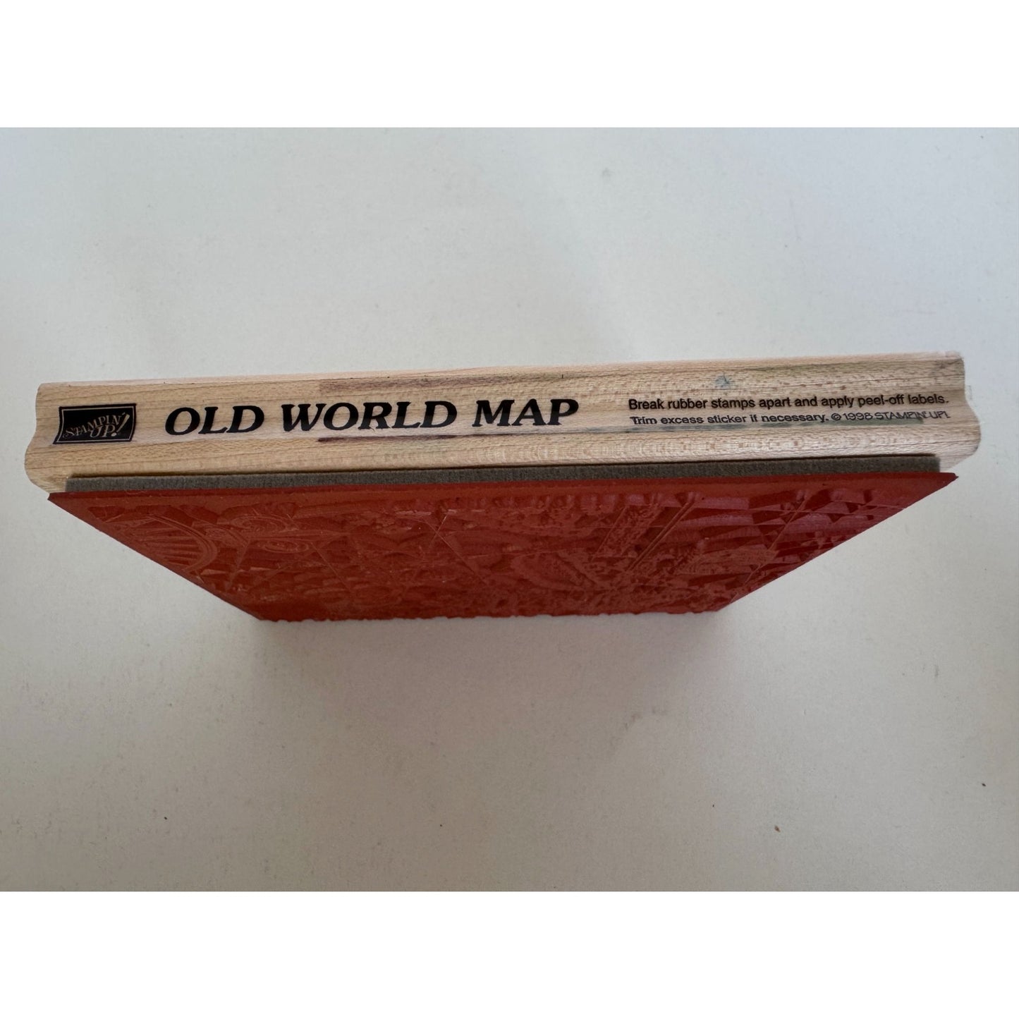 Stampin Up Rubber Stamp Old World Map Travel Nautical History Card Making Large