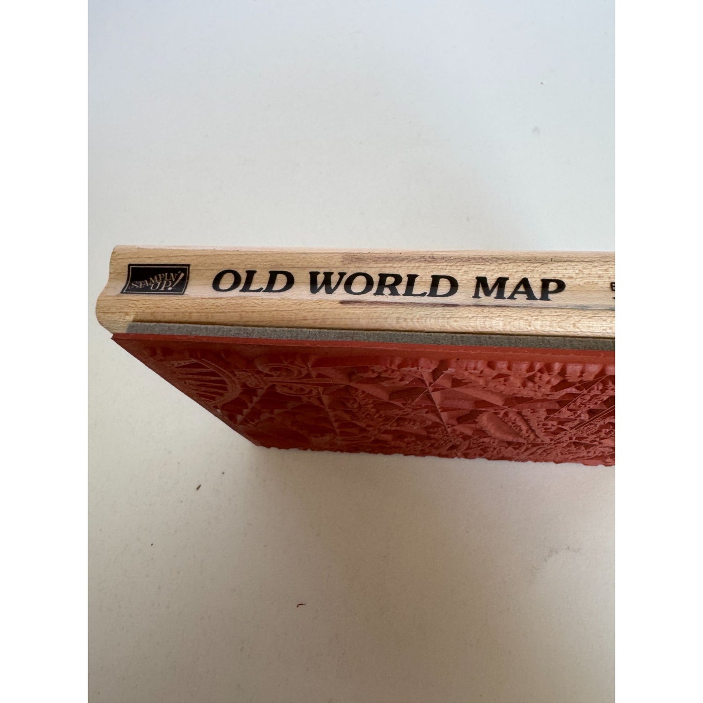 Stampin Up Rubber Stamp Old World Map Travel Nautical History Card Making Large