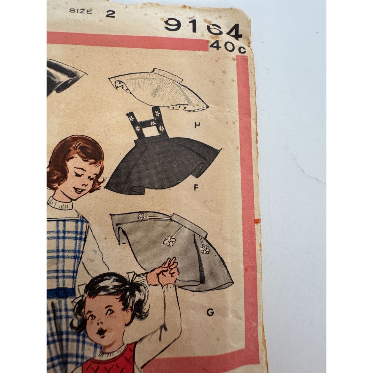 Butterick Sewing Pattern 9164 Jumper and Skirt Toddler Girl 2T 1960s Vintage Cut