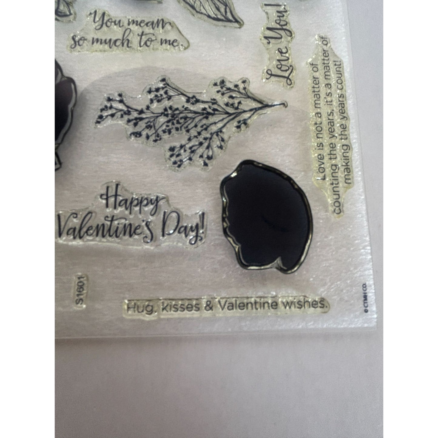 CTMH Acrylic Stamp Set Beloved Bouquet Peony Flowers Love You My Acrylix S1601