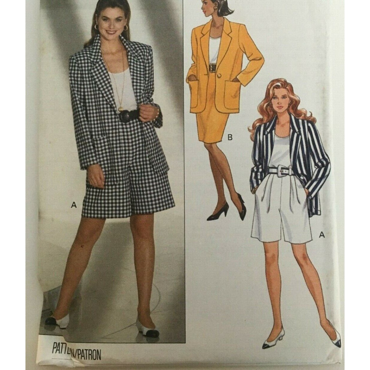 Butterick Sewing Pattern 6066 Work Jacket Top Skirt Shorts Career 6 8 10 Uncut