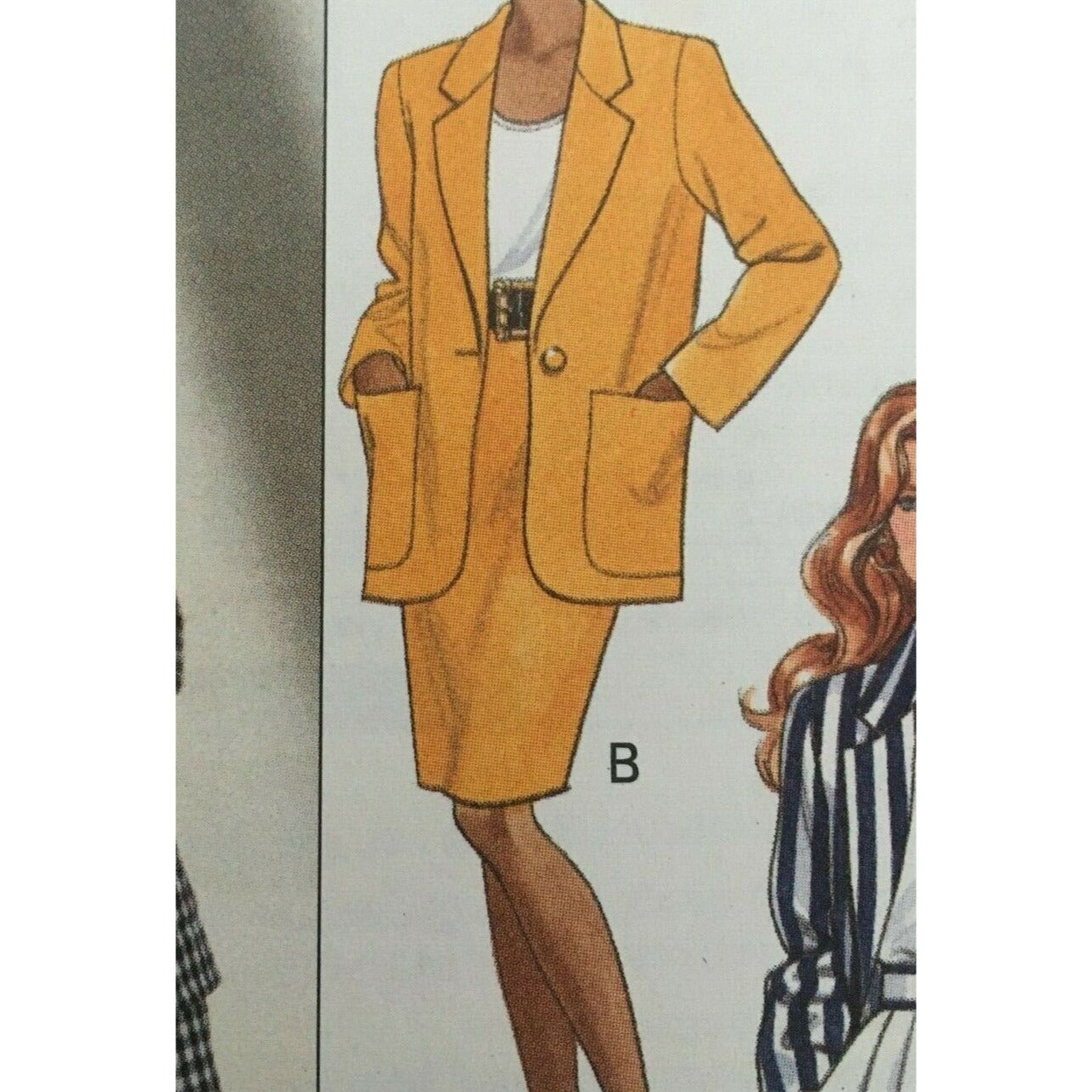 Butterick Sewing Pattern 6066 Work Jacket Top Skirt Shorts Career 6 8 10 Uncut