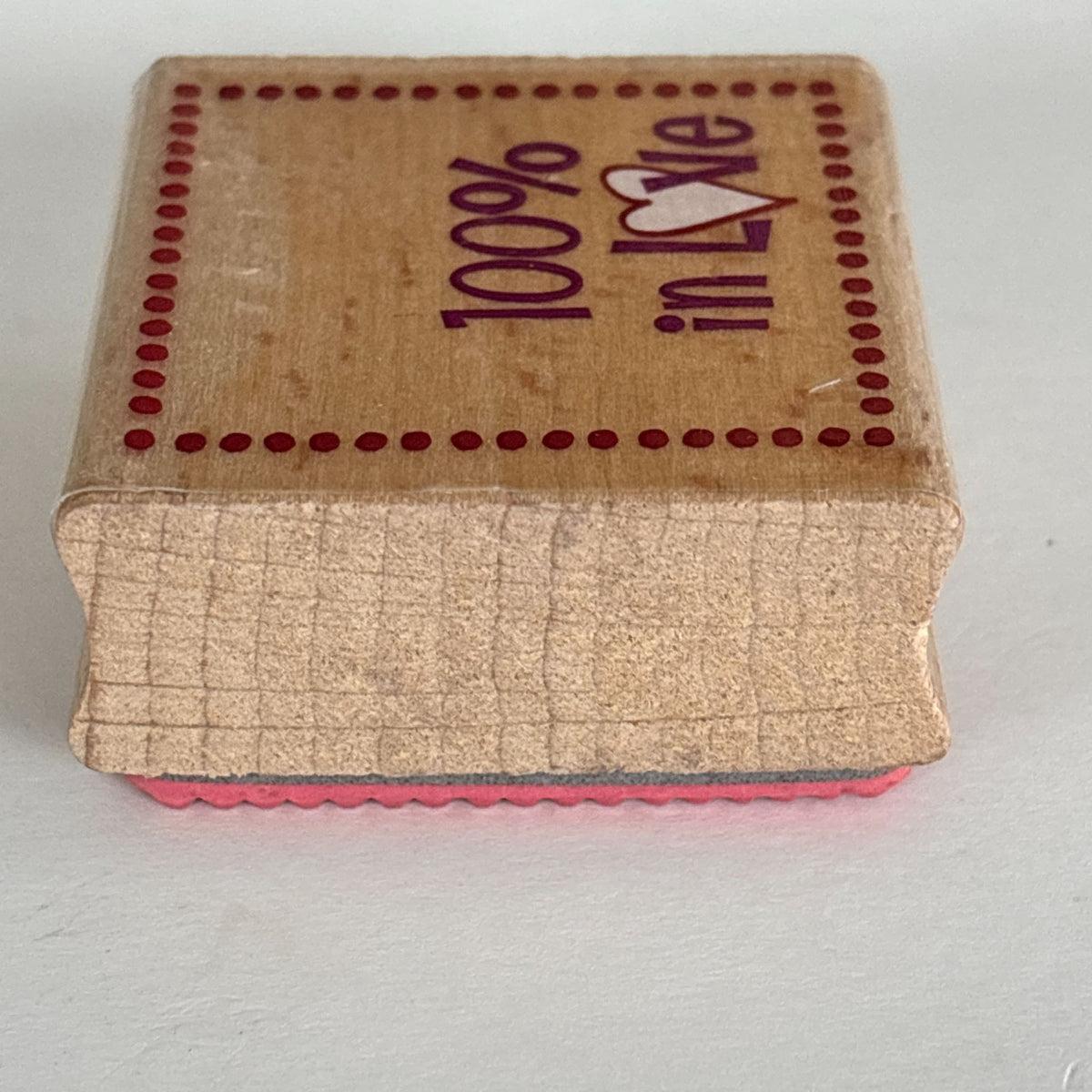 Hampton Art Studio G Rubber Stamp 100 Percent In Love Romantic Sentiment Craft Cardmaking