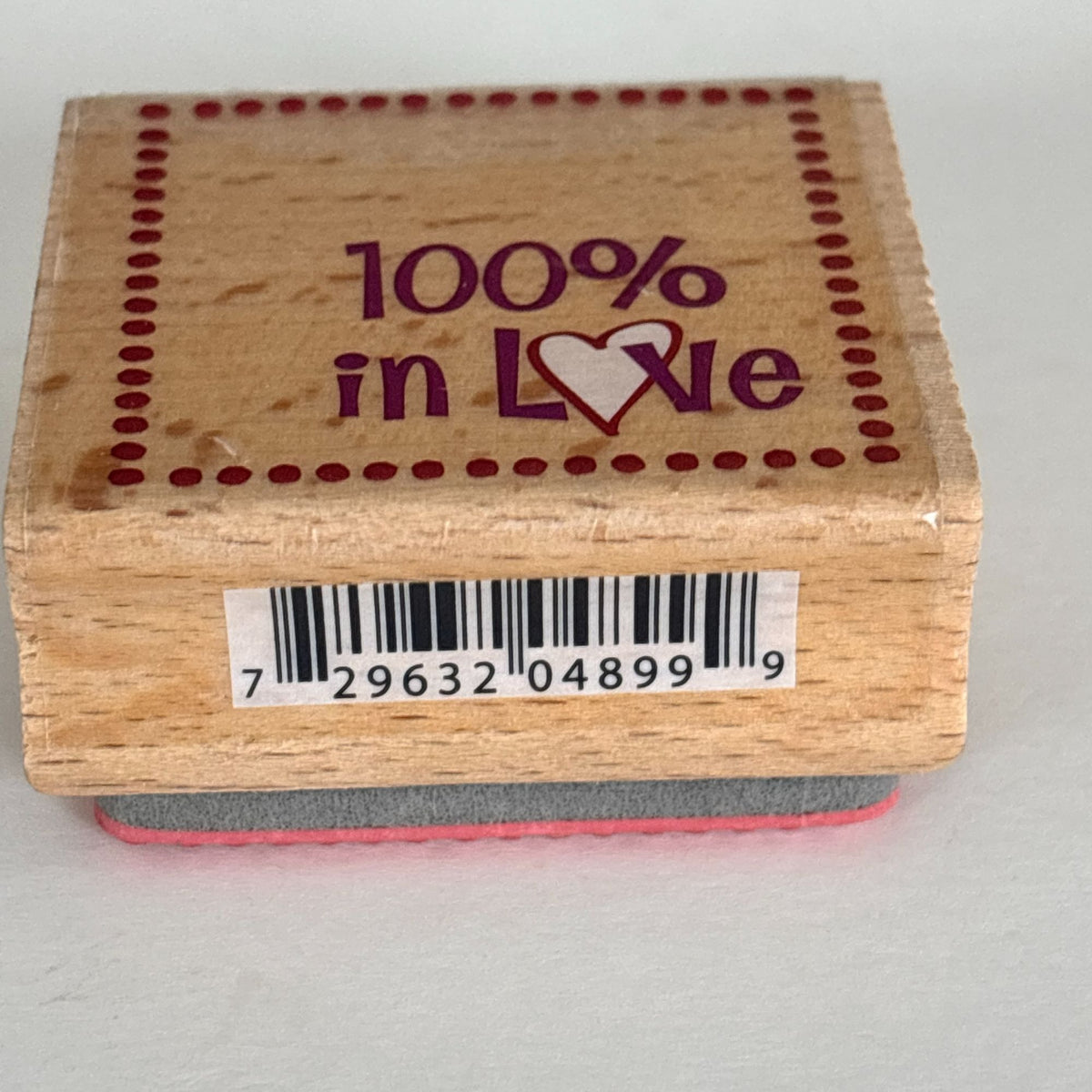 Hampton Art Studio G Rubber Stamp 100 Percent In Love Romantic Sentiment Craft Cardmaking