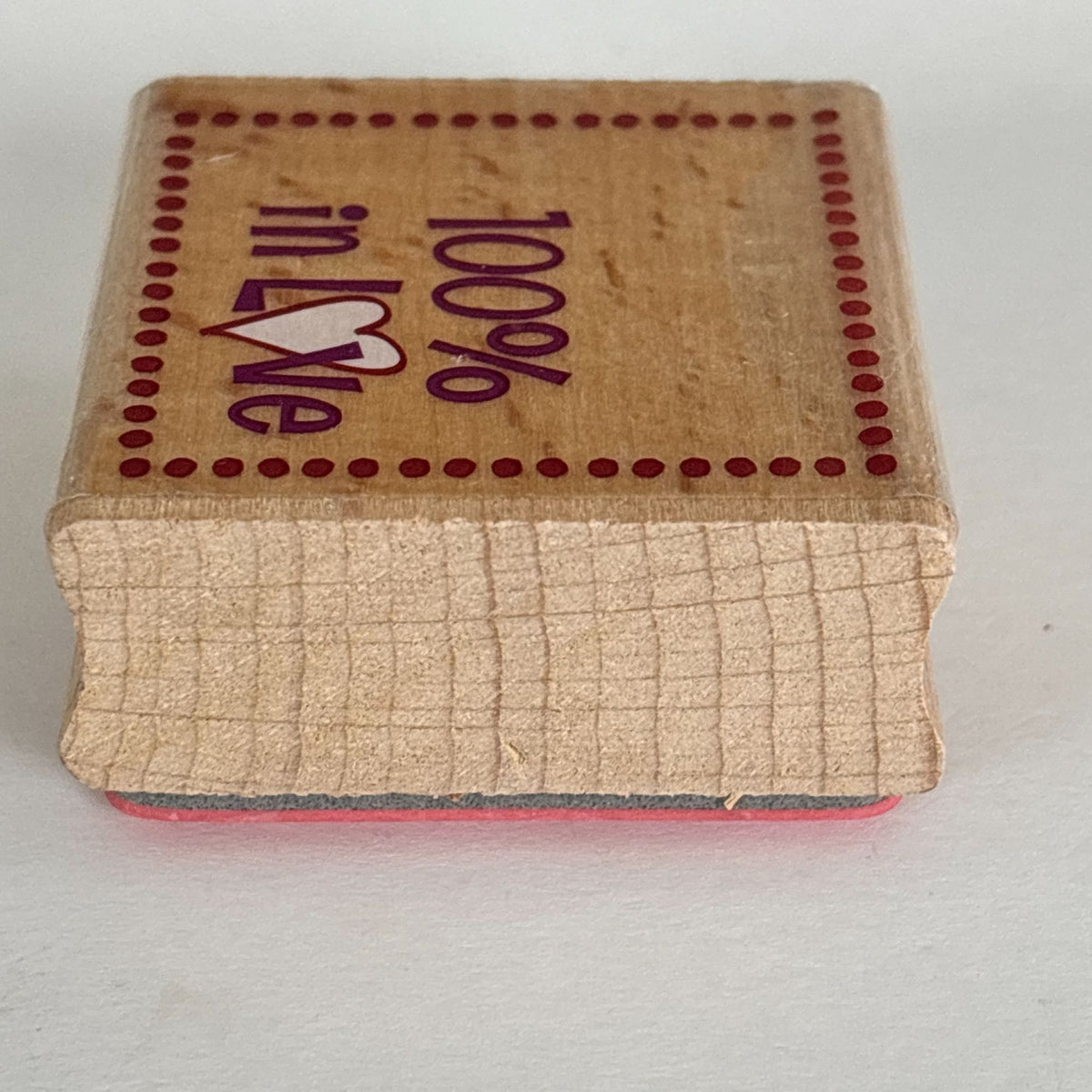 Hampton Art Studio G Rubber Stamp 100 Percent In Love Romantic Sentiment Craft Cardmaking