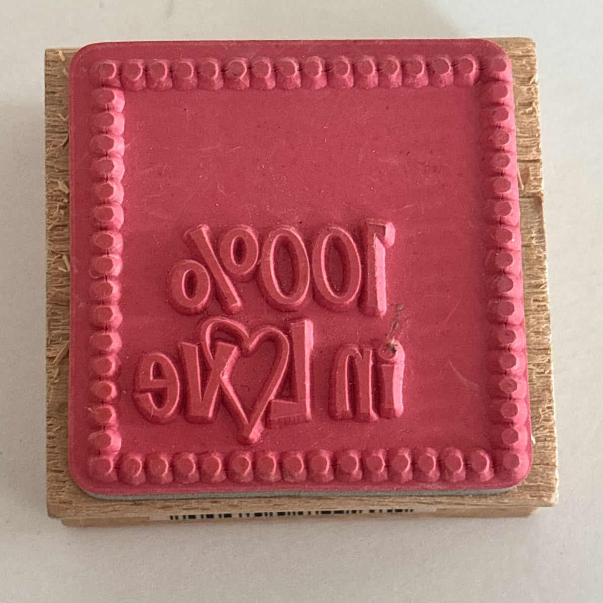 Hampton Art Studio G Rubber Stamp 100 Percent In Love Romantic Sentiment Craft Cardmaking