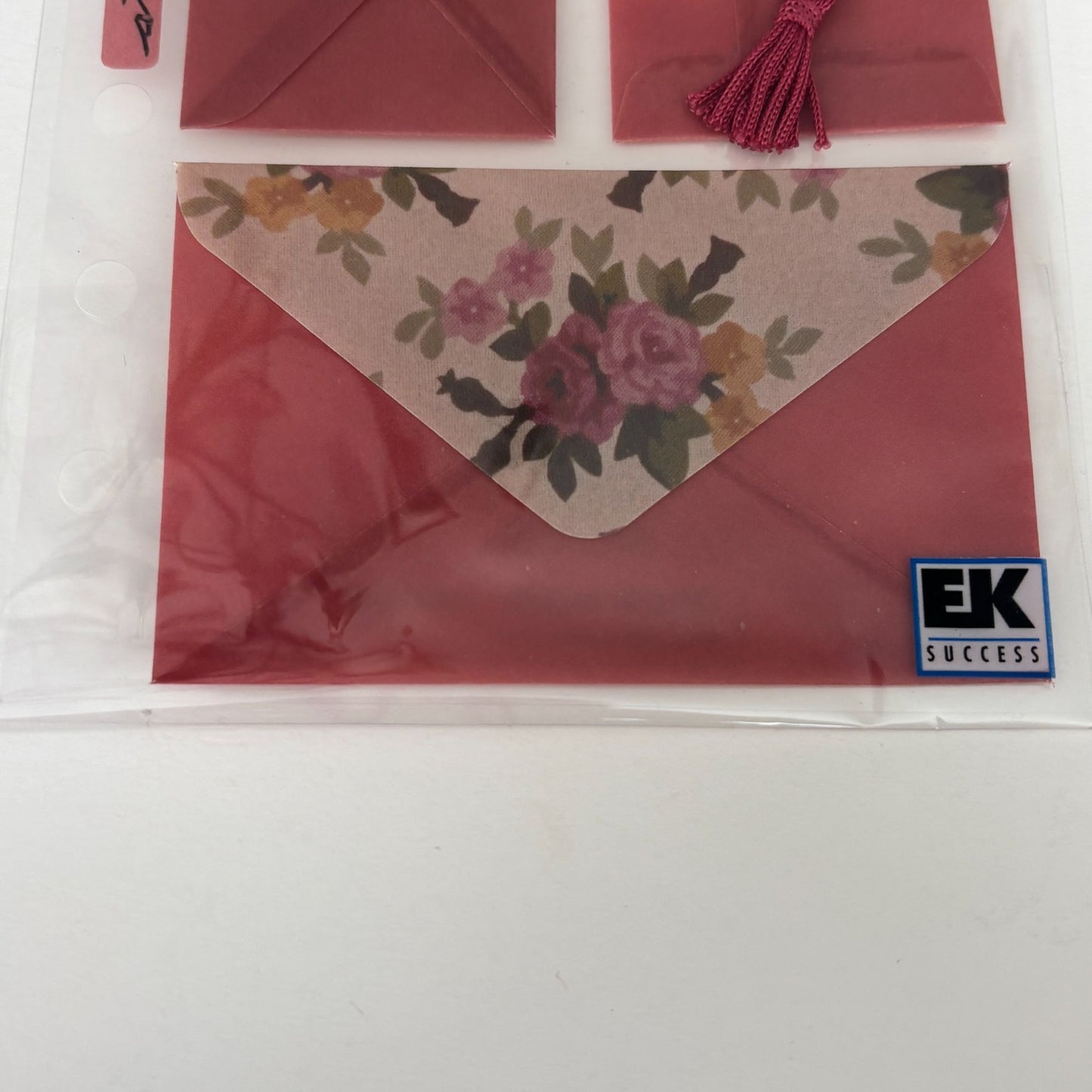 Laura Ashley Adhesive Envelopes Stuffed Ups Florette Floral Romantic Scrapbook Ephemera Embellishments Button Closure