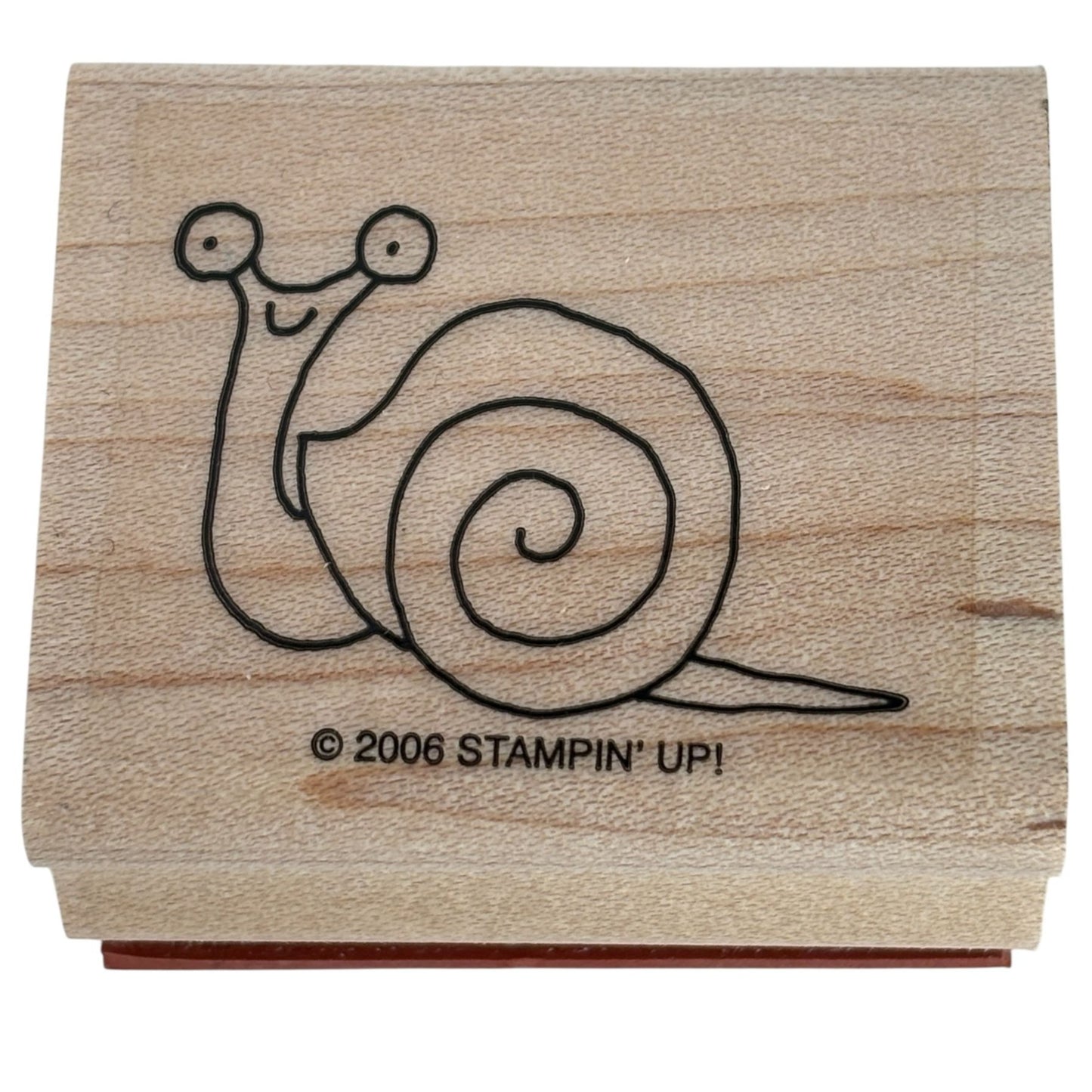 Stampin Up Wood Rubber Stamp Snail Mail Forest Animal Slow Smile Garden Nature
