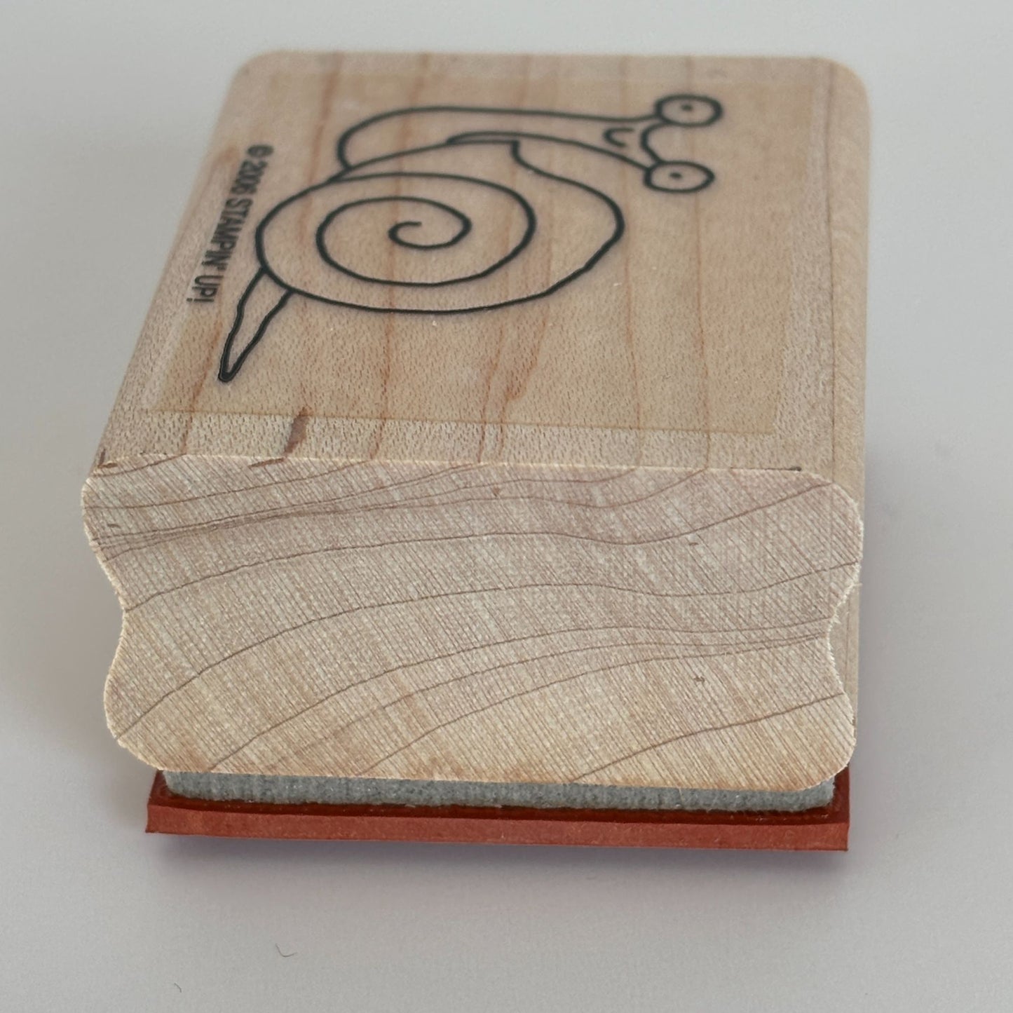 Stampin Up Wood Rubber Stamp Snail Mail Forest Animal Slow Smile Garden Nature