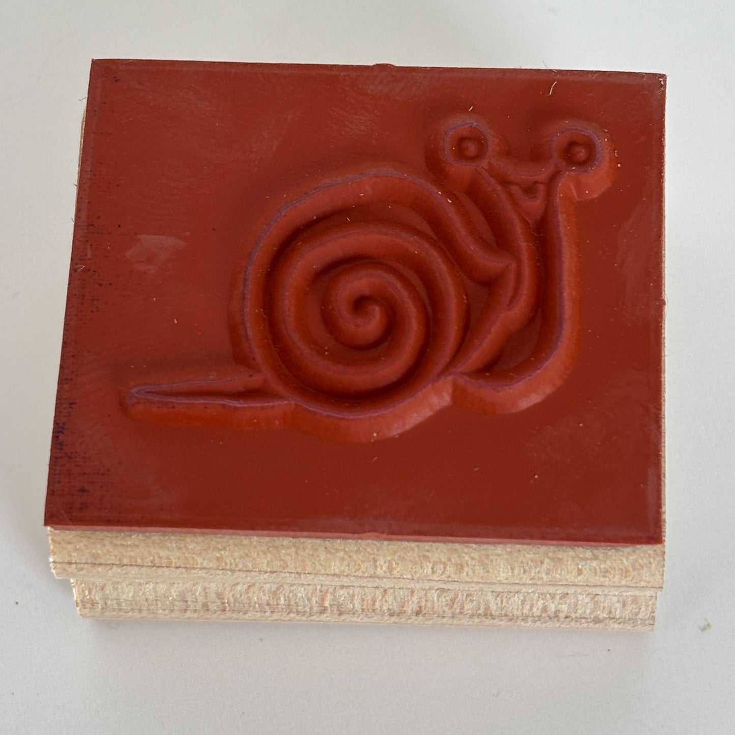 Stampin Up Wood Rubber Stamp Snail Mail Forest Animal Slow Smile Garden Nature