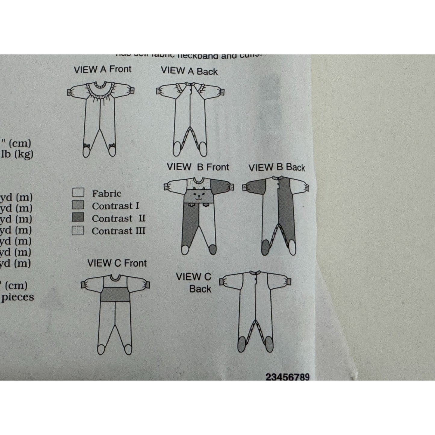 Kwik Sew Sewing Pattern 2296 Baby Jumpsuits Rompers Snaps Newborn to 18M Uncut