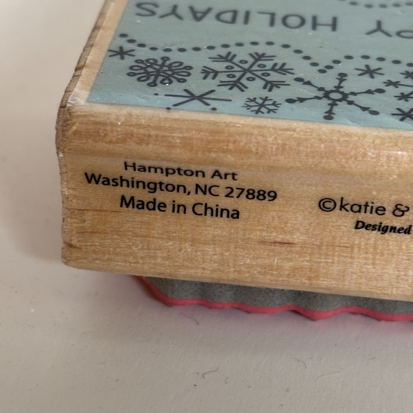 Studio G Rubber Stamp Happy Holidays Christmas Card Making Greeting Words Snow