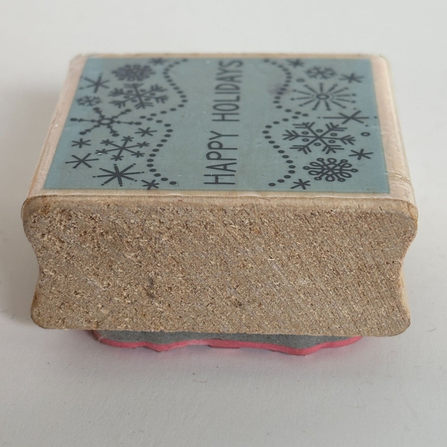 Studio G Rubber Stamp Happy Holidays Christmas Card Making Greeting Words Snow