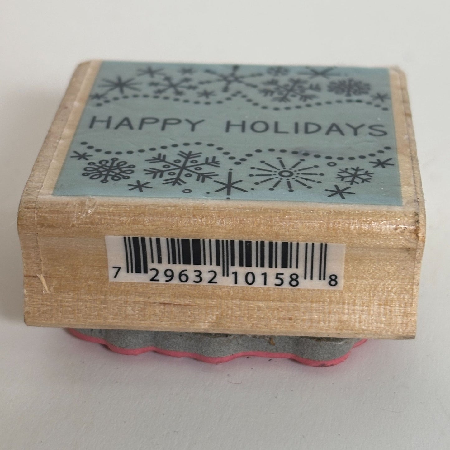 Studio G Rubber Stamp Happy Holidays Christmas Card Making Greeting Words Snow