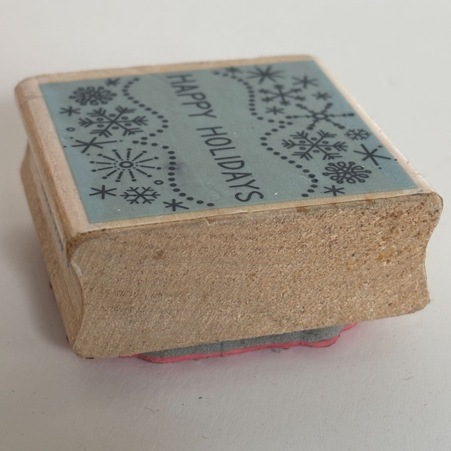 Studio G Rubber Stamp Happy Holidays Christmas Card Making Greeting Words Snow