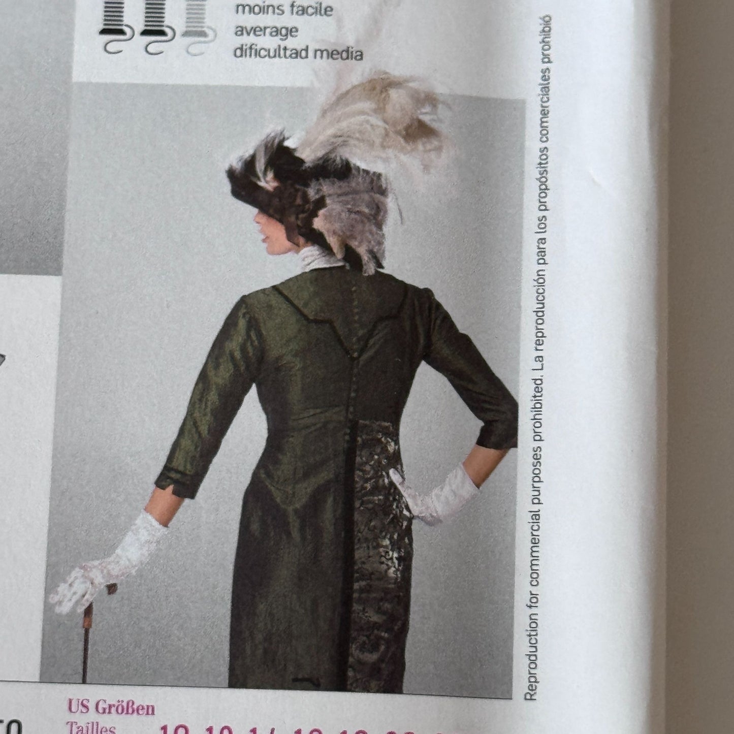 Burda Sewing Pattern 7029 Belle Epoque Dress Edwardian Costume 10-24 Uncut Lace Gusset