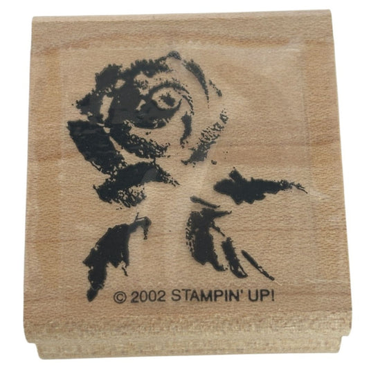 Stampin Up Wood Rubber Stamp Watercolor Flower Rose Garden Romantic Card Making