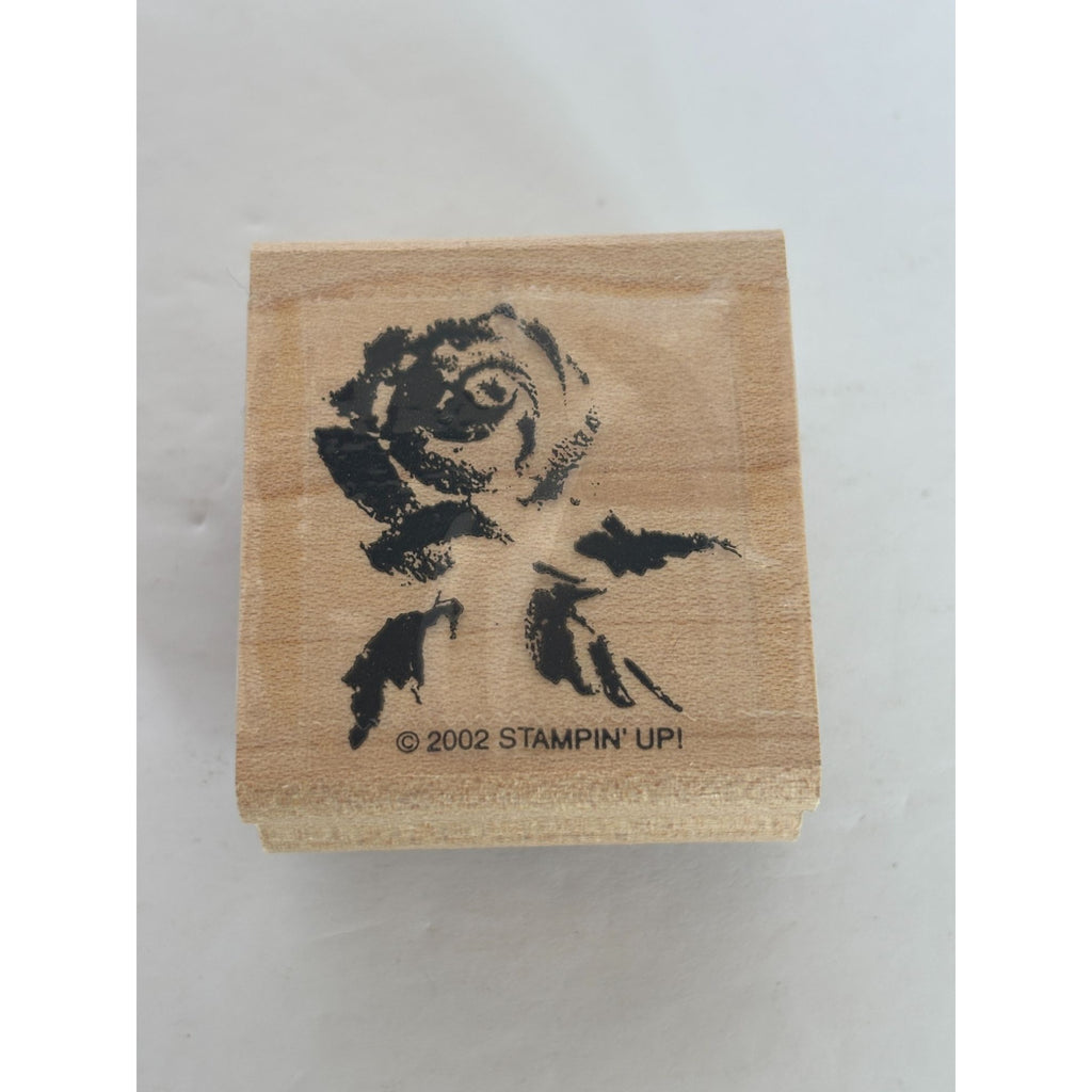 Stampin Up Wood Rubber Stamp Watercolor Flower Rose Garden Romantic Card Making