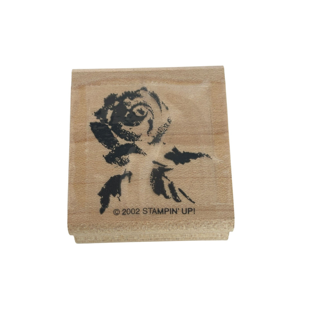 Stampin Up Wood Rubber Stamp Watercolor Flower Rose Garden Romantic Card Making