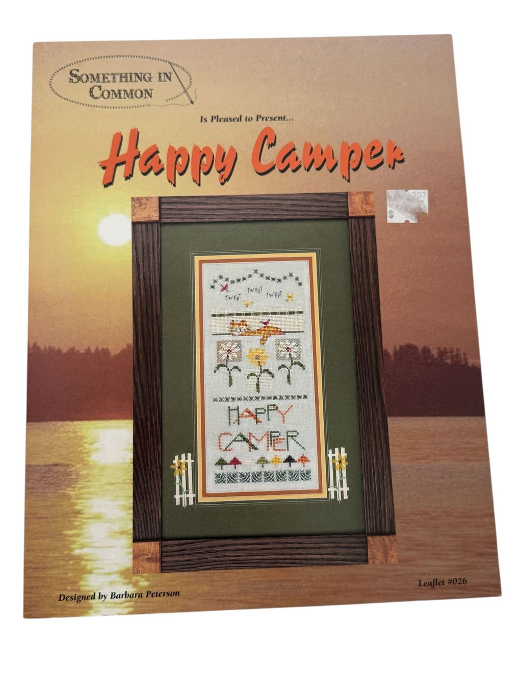 Something In Common Cross Stitch Pattern Chart Happy Camper Cat Kitten Pet Funny