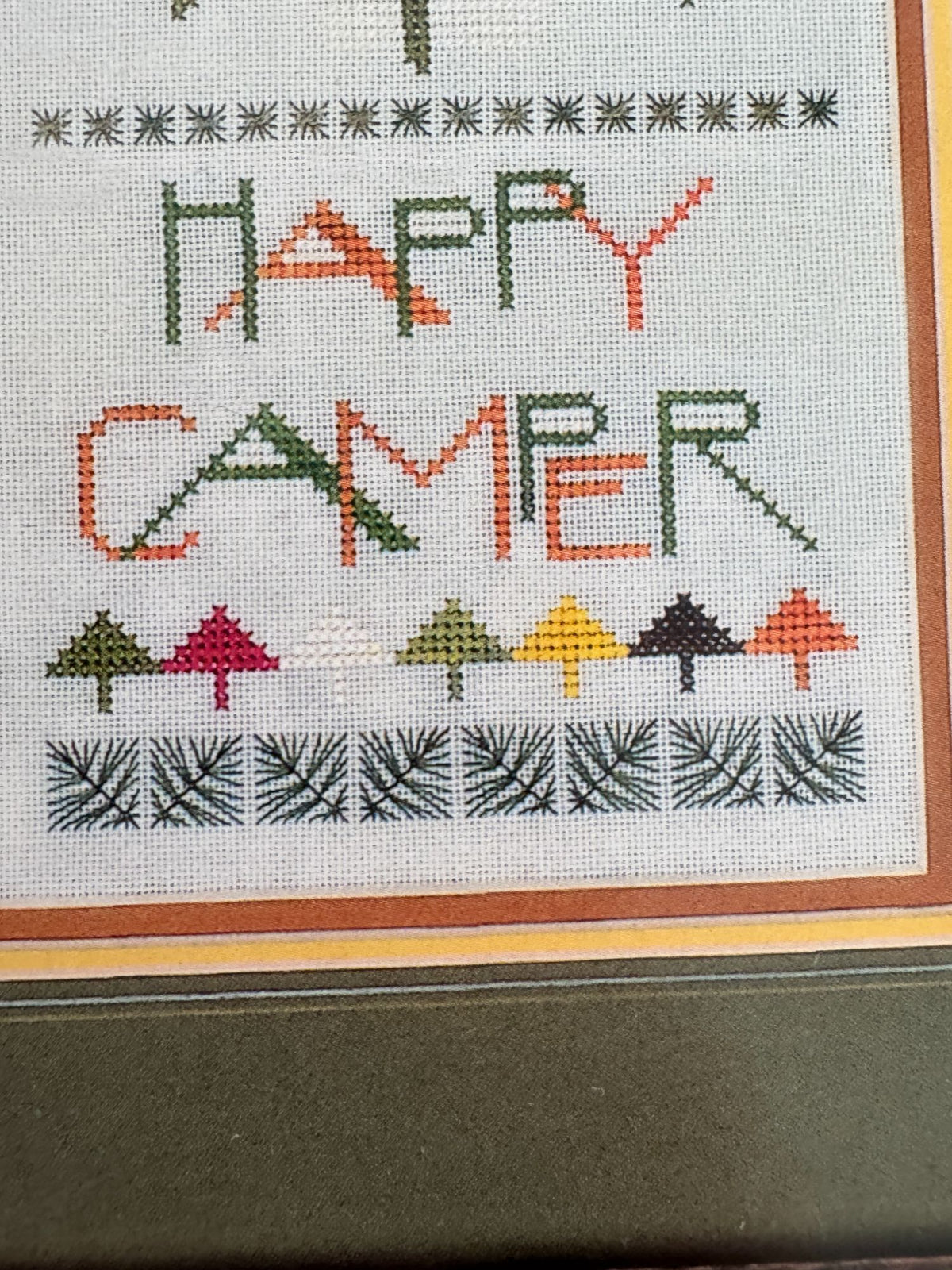 Something In Common Cross Stitch Pattern Chart Happy Camper Cat Kitten Pet Funny