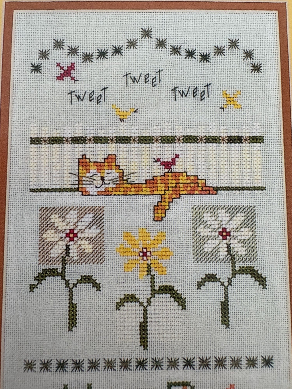 Something In Common Cross Stitch Pattern Chart Happy Camper Cat Kitten Pet Funny