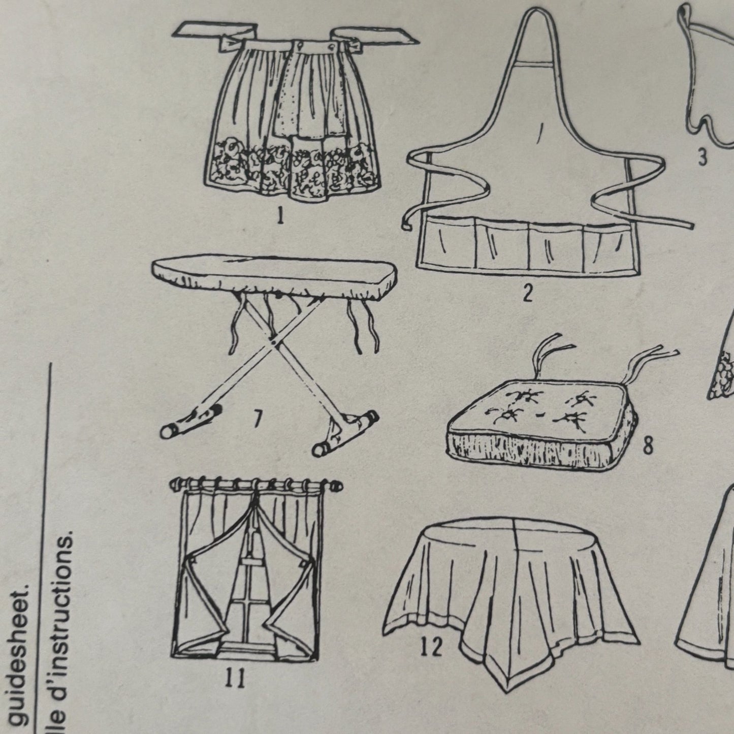 Simplicity House Sewing Pattern 8106 Kitchen Essentials Apron Curtain Home Decor