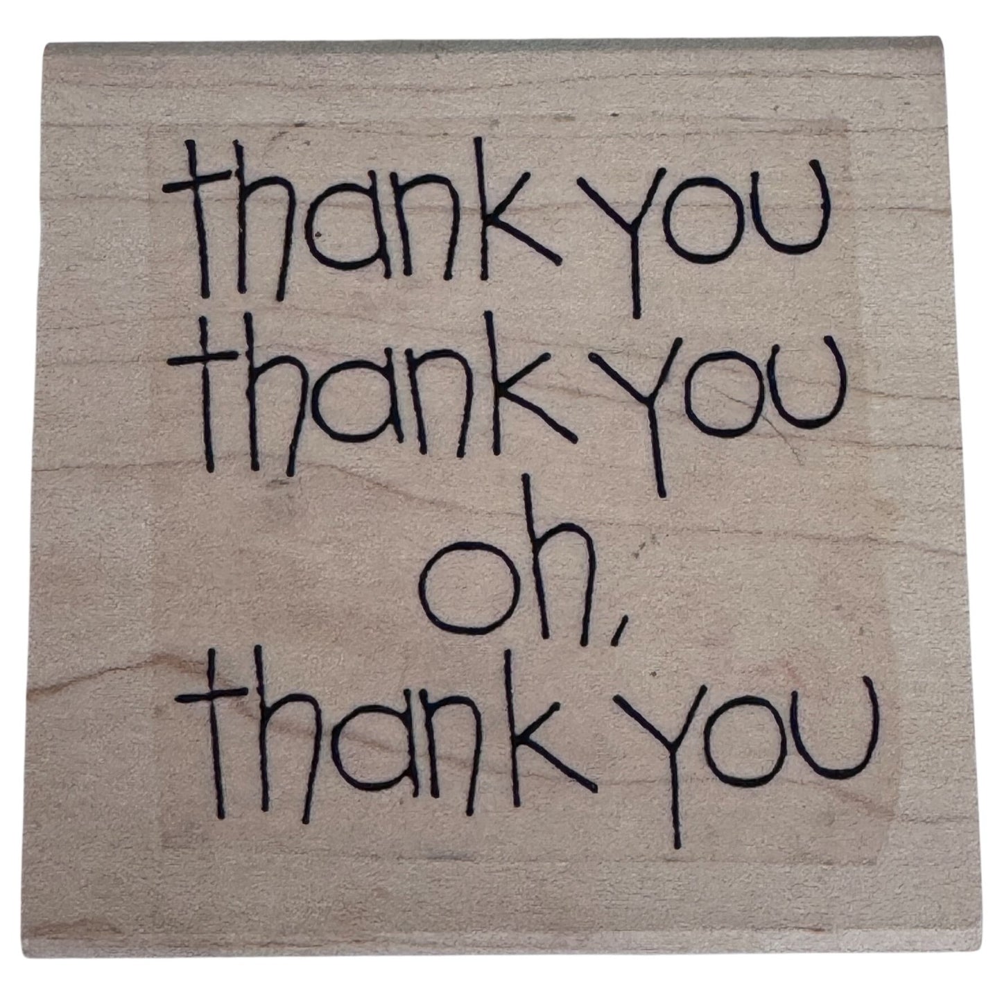 Limited Edition Rubber Stamp Thank You Cardmaking Words Effusive Gratitude Large Big