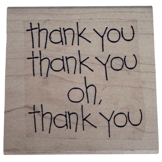 Limited Edition Rubber Stamp Thank You Cardmaking Words Effusive Gratitude Large Big
