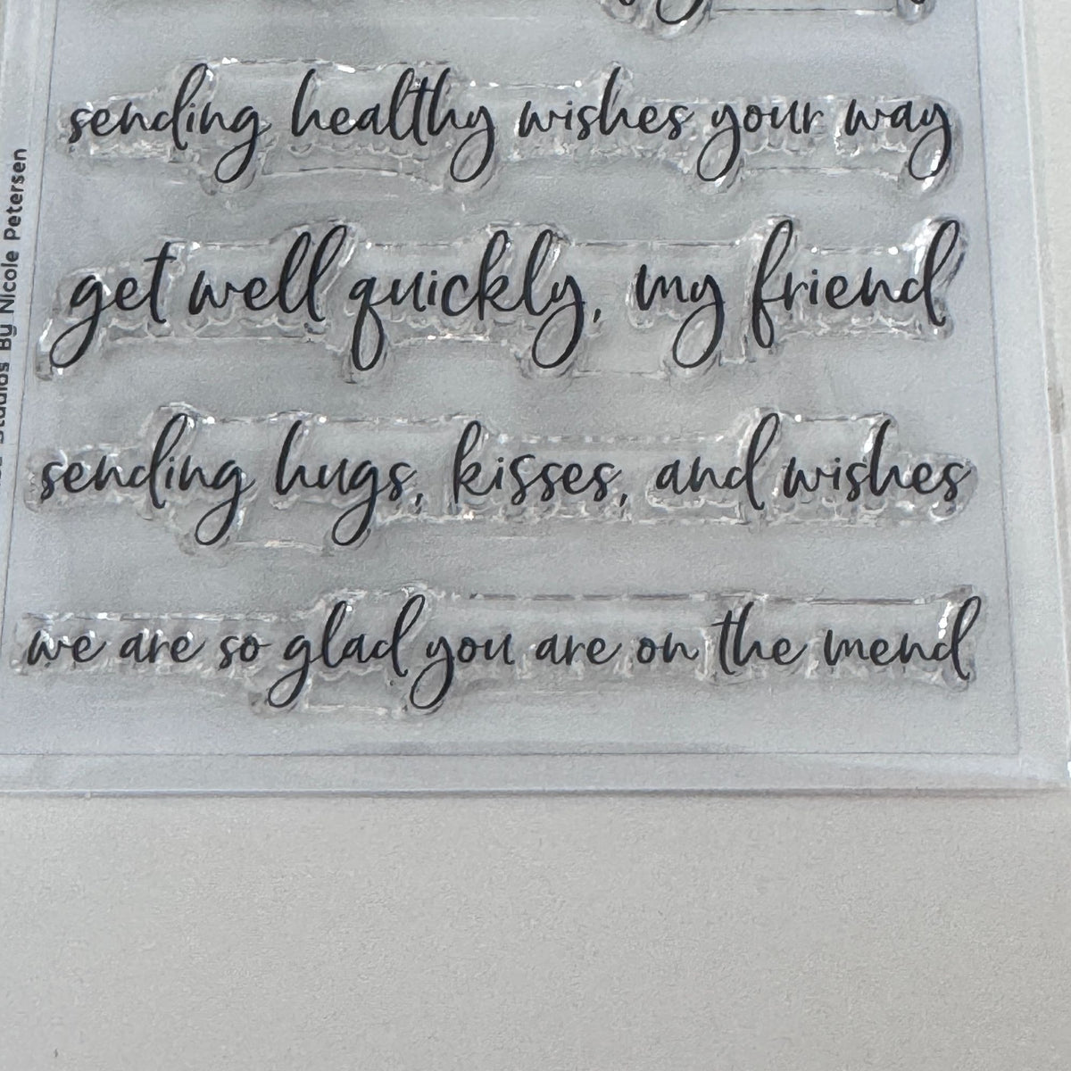 Picket Fence Studios Photopolymer Stamp Set Ways To Say Get Well Soon Cardmaking Words