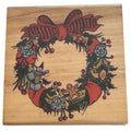Hampton Art Rubber Stamp Victorian Toy Wreath Christmas Card Making Holidays