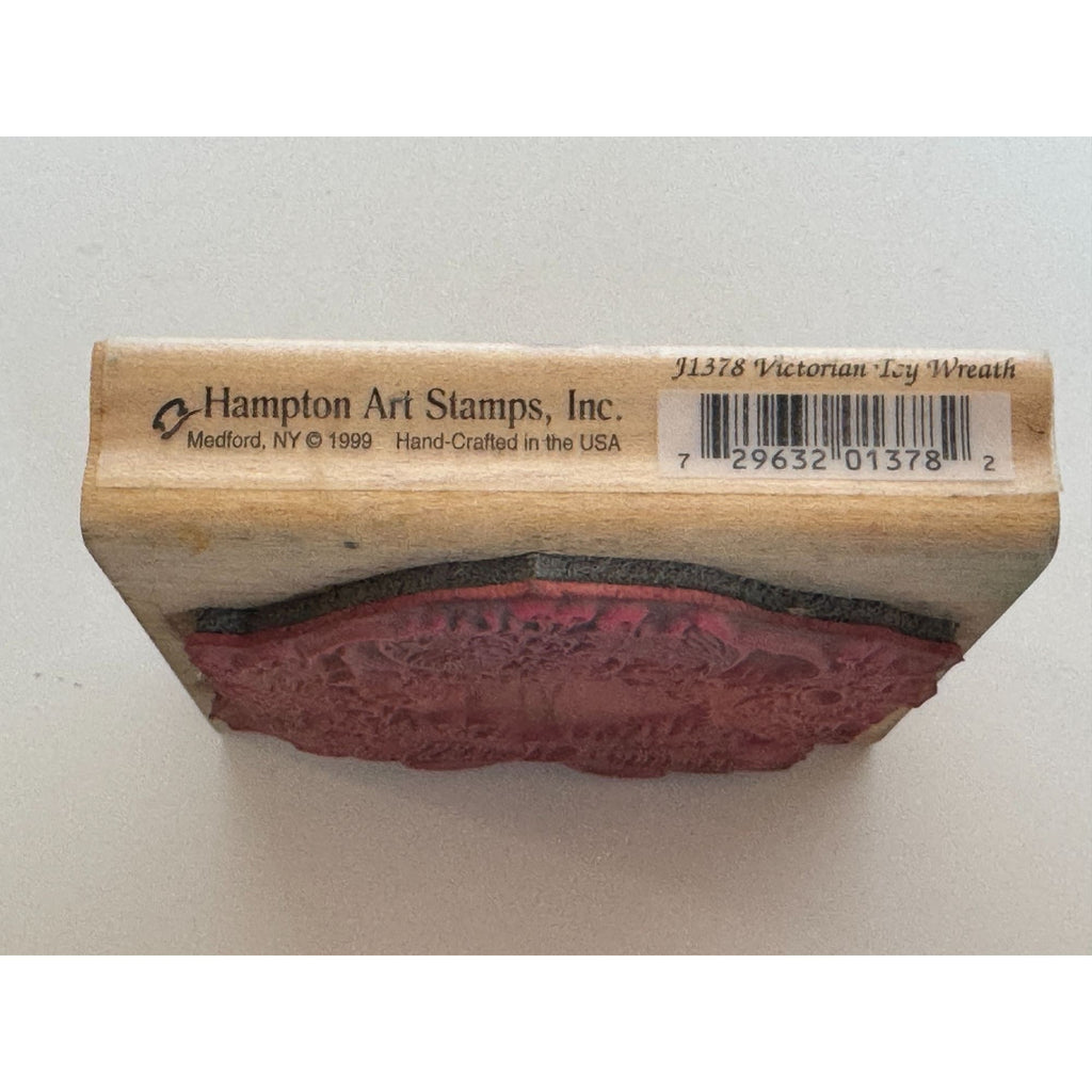 Hampton Art Rubber Stamp Victorian Toy Wreath Christmas Card Making Holidays