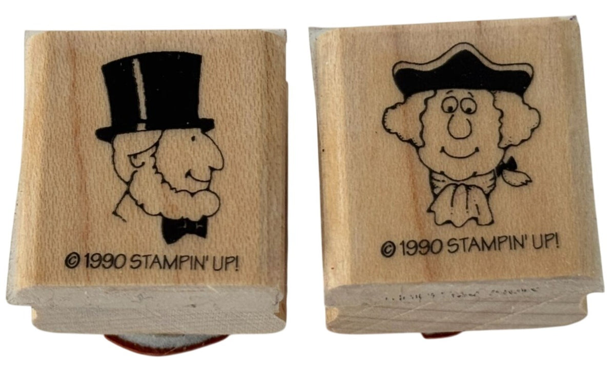 Stampin Up Rubber Stamps Abraham Lincoln George Washington Presidents Patriotic