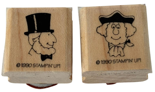Stampin Up Rubber Stamps Abraham Lincoln George Washington Presidents Patriotic