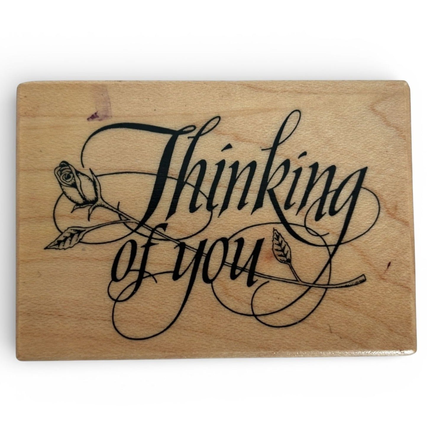 PSX Rubber Stamp Thinking of You Card Making Words Sentiment C745 Sympathy Rose