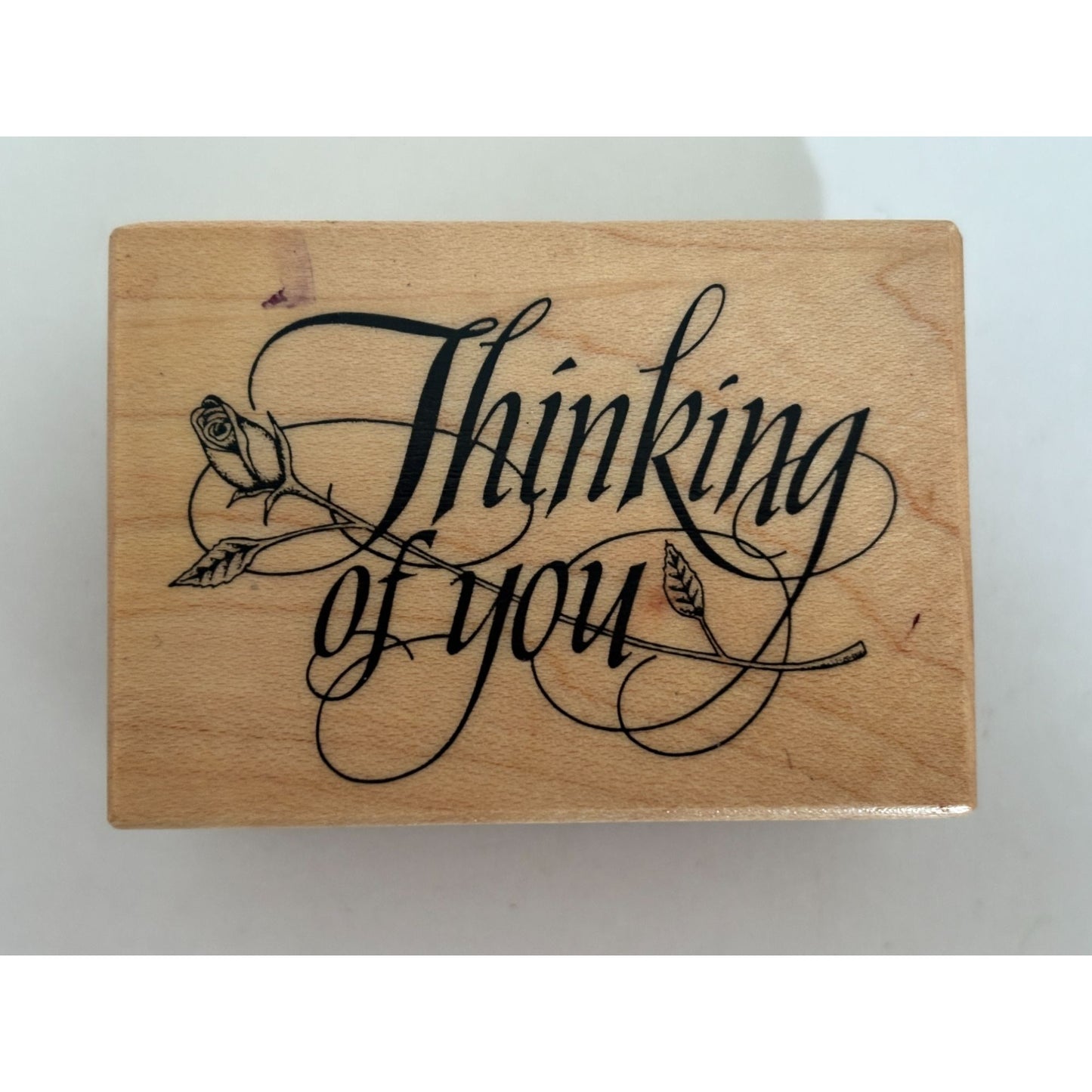 PSX Rubber Stamp Thinking of You Card Making Words Sentiment C745 Sympathy Rose