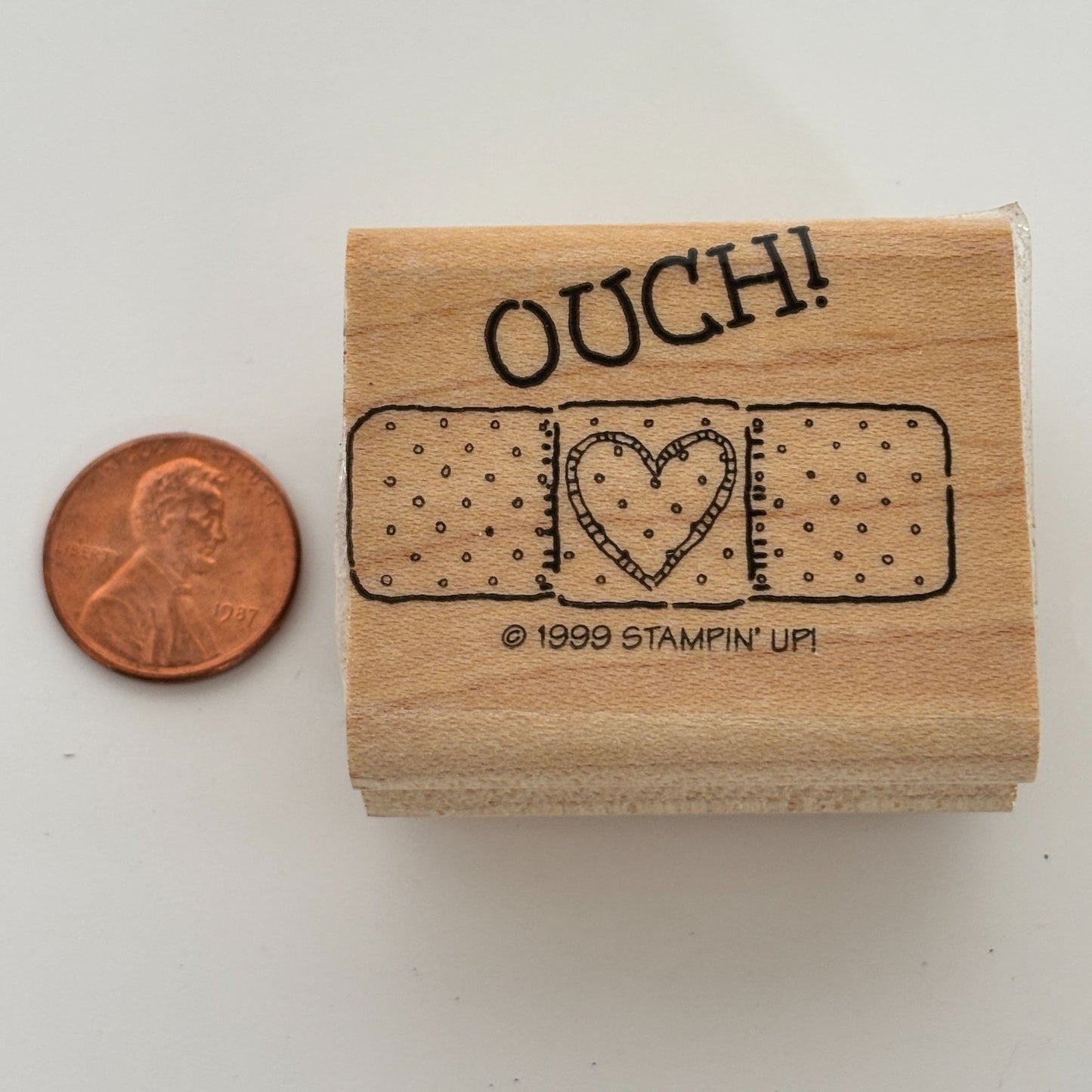 Stampin Up Rubber Stamp Get Well Cardmaking Sentiment Bandage Ouch Nurse Doctor Care Package