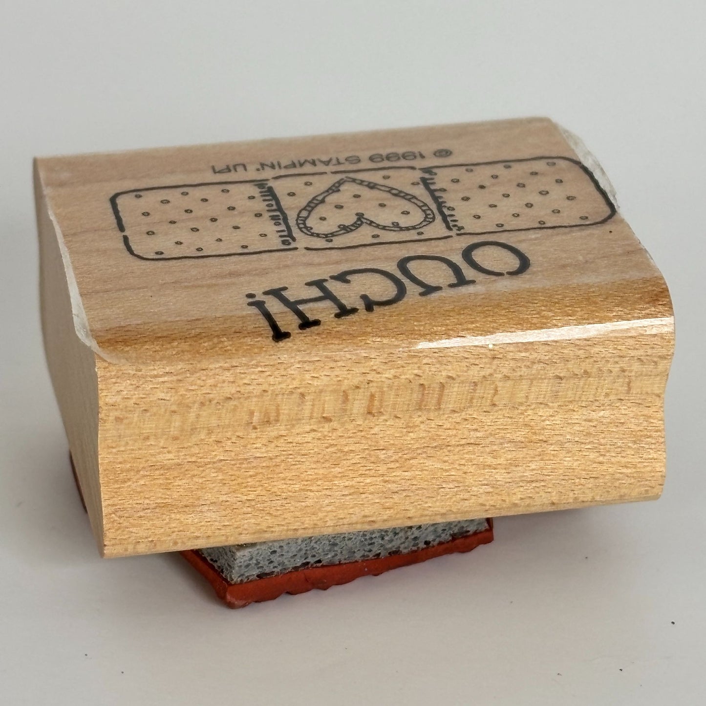 Stampin Up Rubber Stamp Get Well Cardmaking Sentiment Bandage Ouch Nurse Doctor Care Package