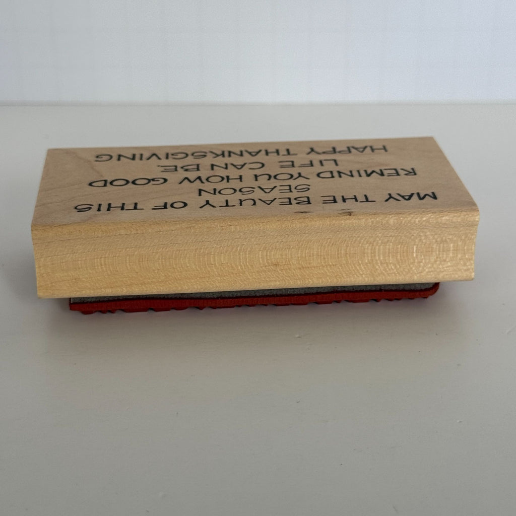 Northwoods Rubber Stamp Happy Thanksgiving Quote Card Making Sentiment Words Good Life