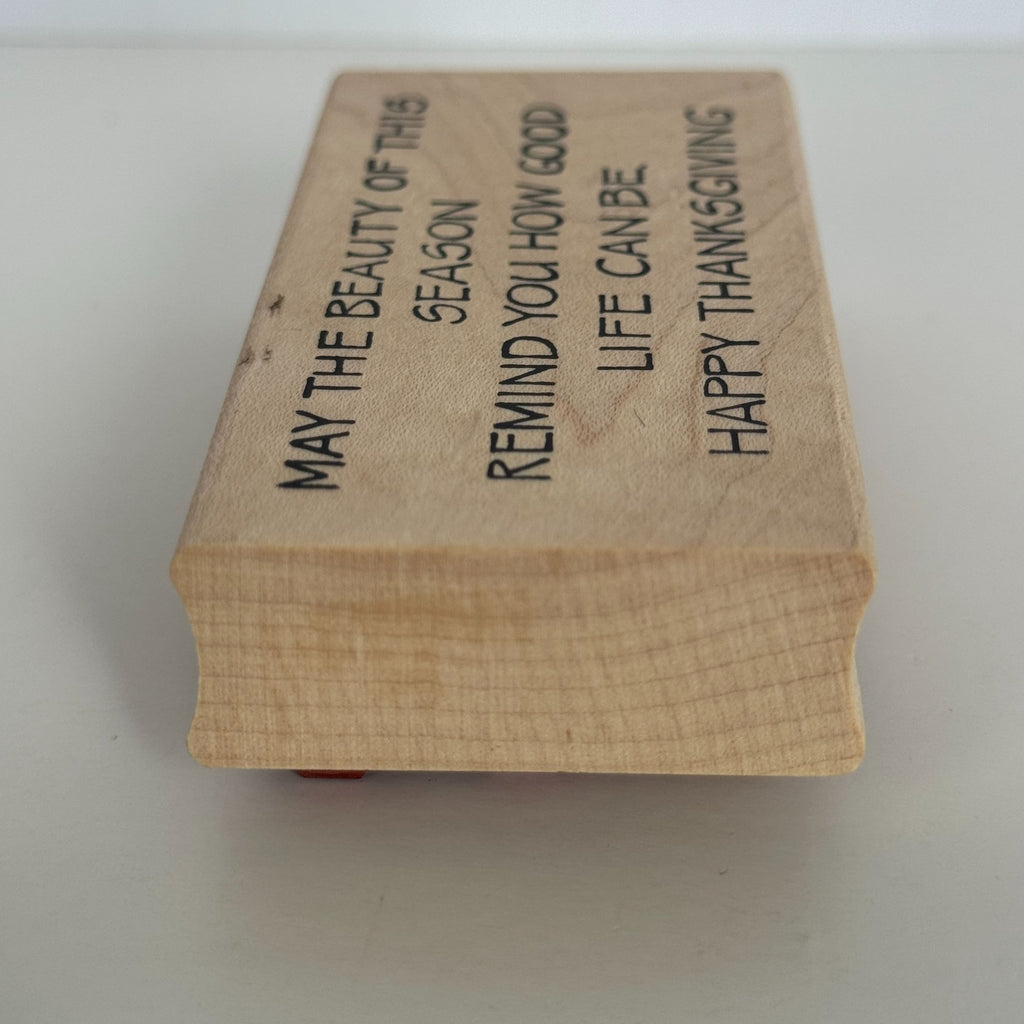 Northwoods Rubber Stamp Happy Thanksgiving Quote Card Making Sentiment Words Good Life