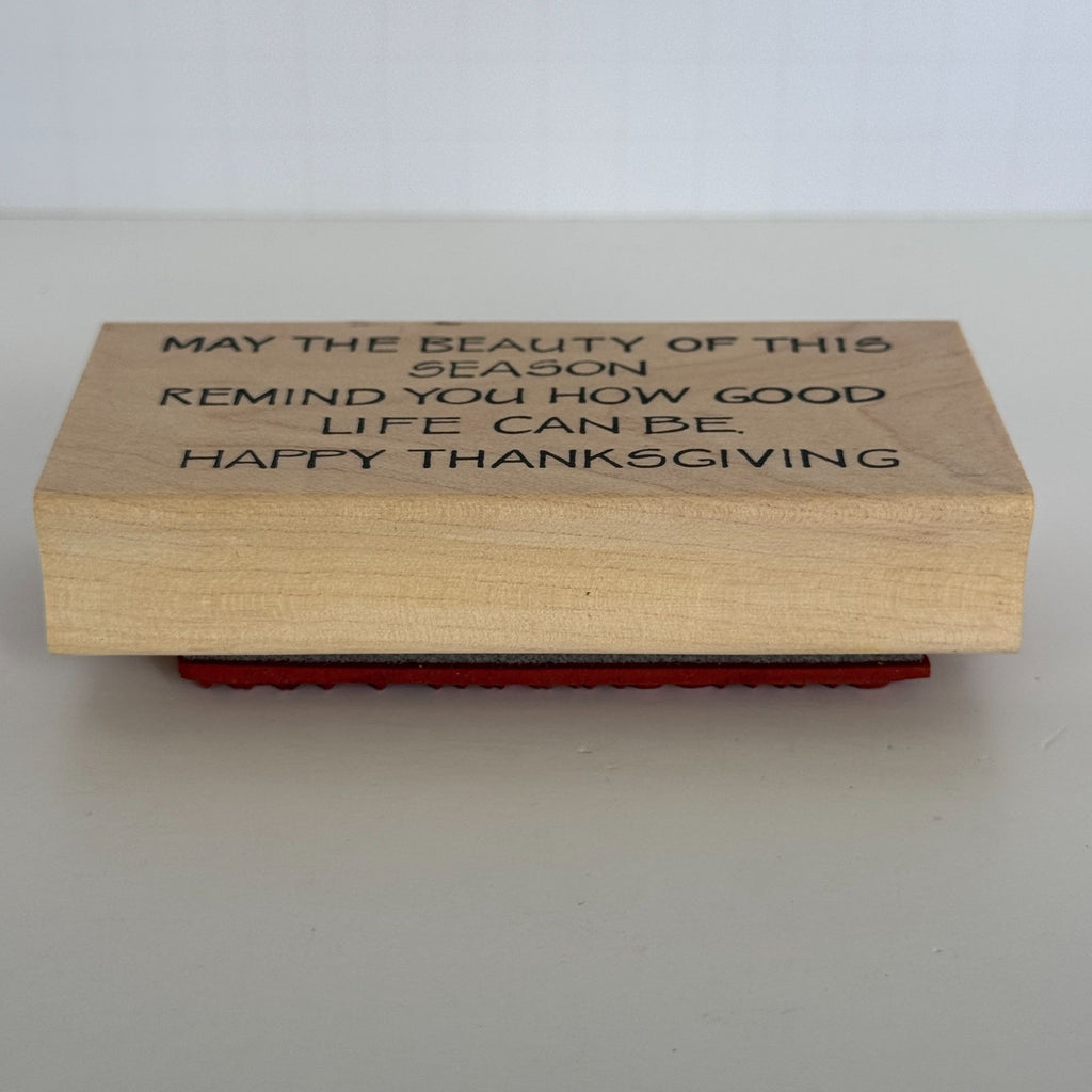 Northwoods Rubber Stamp Happy Thanksgiving Quote Card Making Sentiment Words Good Life