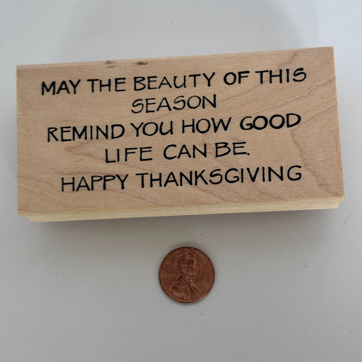 Northwoods Rubber Stamp Happy Thanksgiving Quote Card Making Sentiment Words Good Life