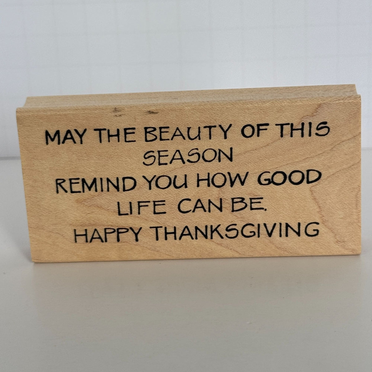 Northwoods Rubber Stamp Happy Thanksgiving Quote Card Making Sentiment Words Good Life