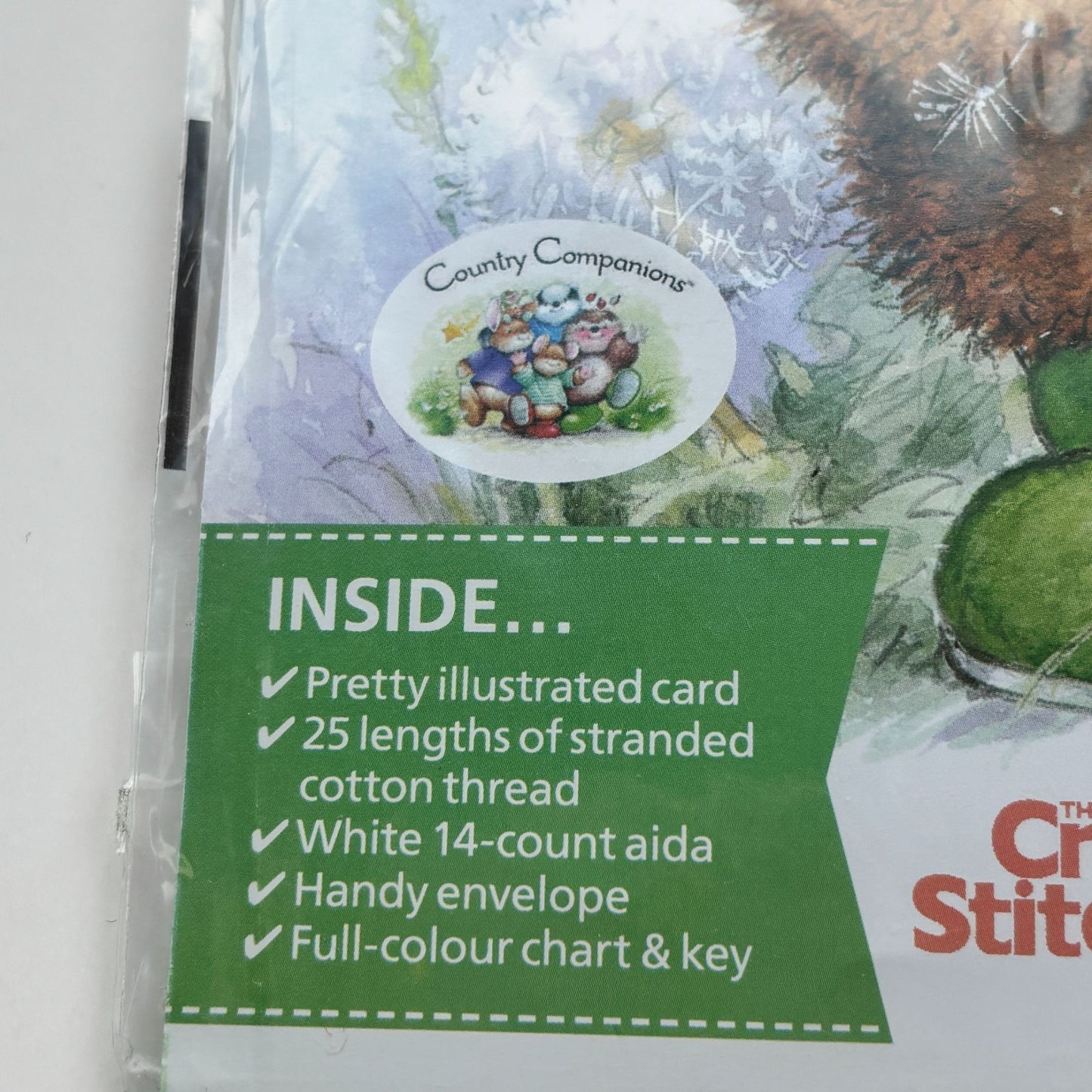 The World of Cross Stitching Hedgehog Country Companions Cross Stitch Card Kit