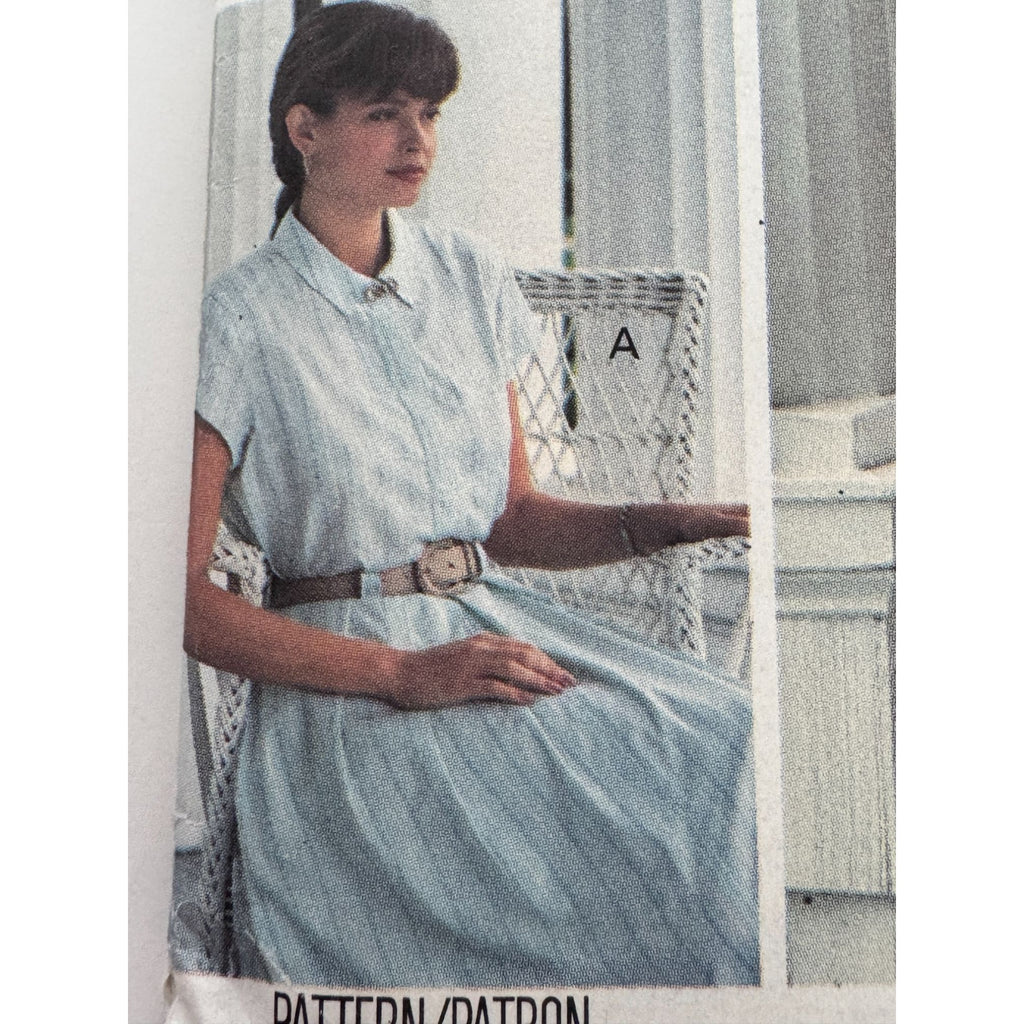 Butterick Sewing Pattern 3153 Shirt Skirt Outfit Sz 16 Easy 1980s Cinched Waist