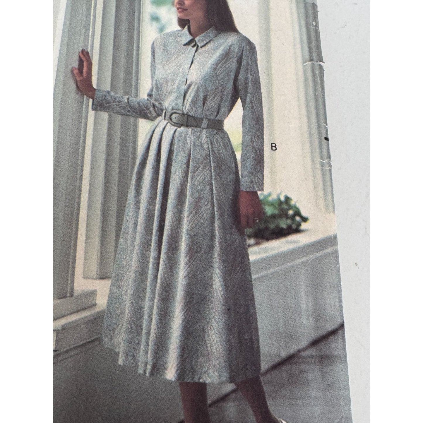 Butterick Sewing Pattern 3153 Shirt Skirt Outfit Sz 16 Easy 1980s Cinched Waist
