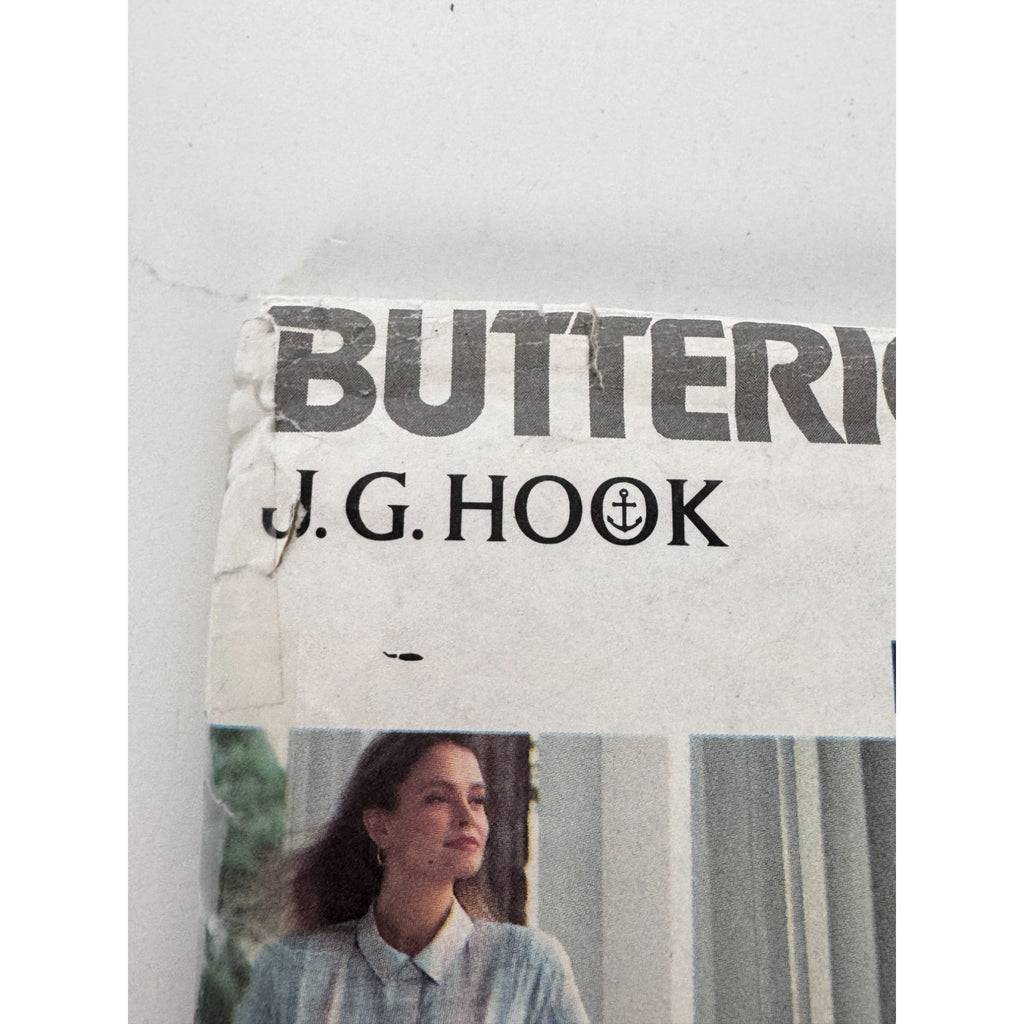 Butterick Sewing Pattern 3153 Shirt Skirt Outfit Sz 16 Easy 1980s Cinched Waist