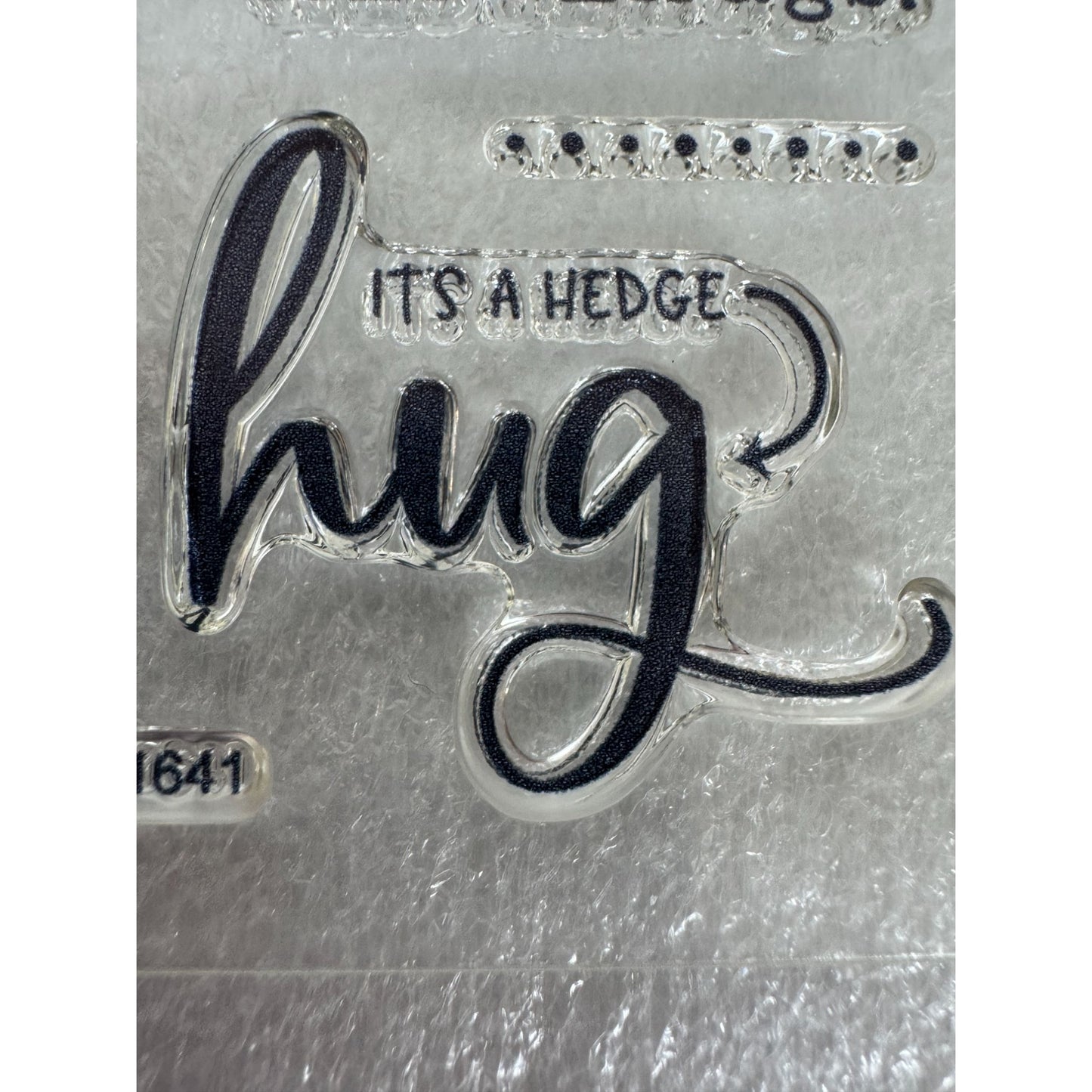 CTMH My Acrylix Acrylic Stamp Set Hedge Hugs Hedgehog Love Thank You Card B1641
