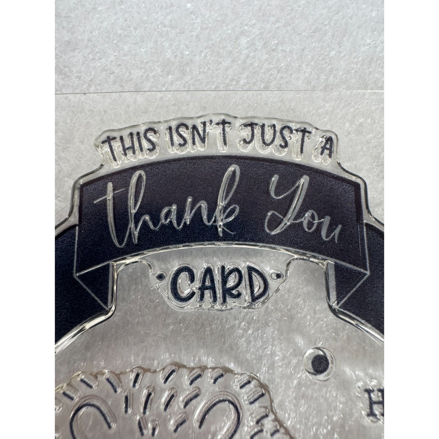 CTMH My Acrylix Acrylic Stamp Set Hedge Hugs Hedgehog Love Thank You Card B1641